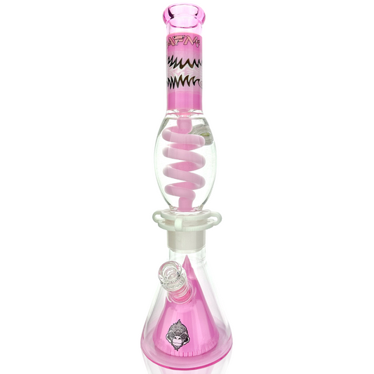 AFM Glass 16" Reversal UFO Pyramid Freezable Coil Glass Beaker Bong