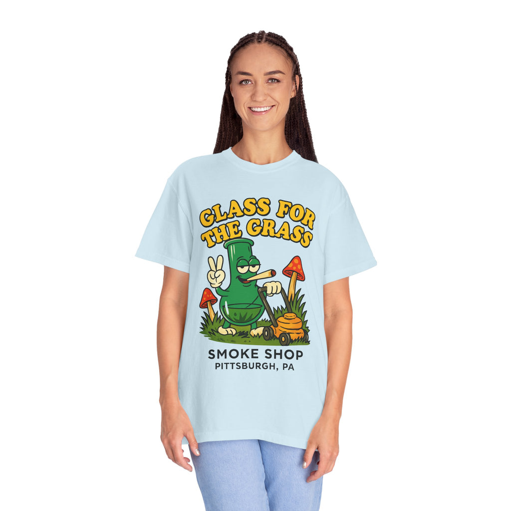 Grassy Mowing Lawn Unisex Garment-Dyed T-shirt