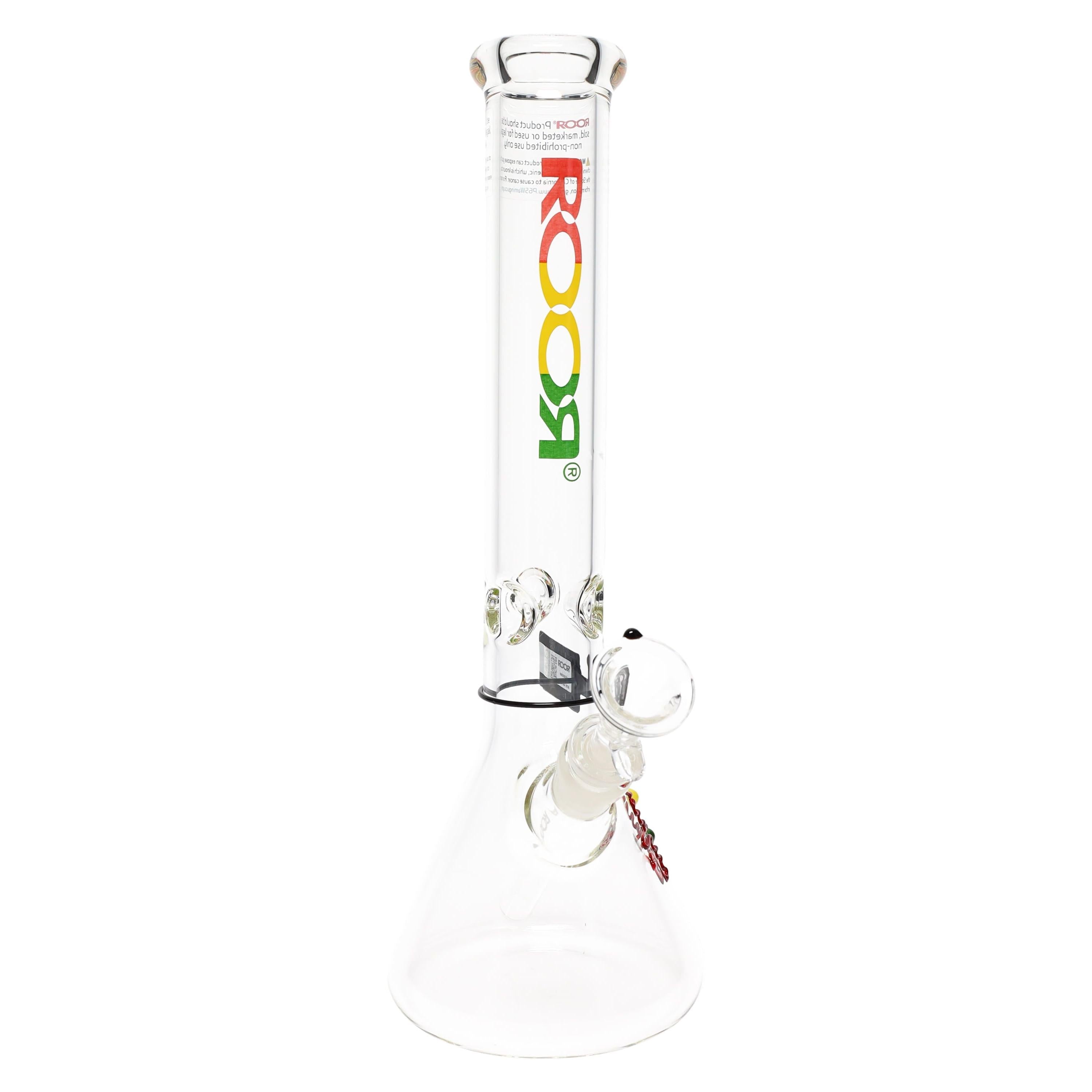ROOR 14″ Thick Glass Beaker Bong – Ice Pinch – Assorted Decals