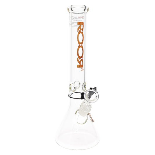 ROOR 14″ Thick Glass Beaker Bong – Ice Pinch – Assorted Decals