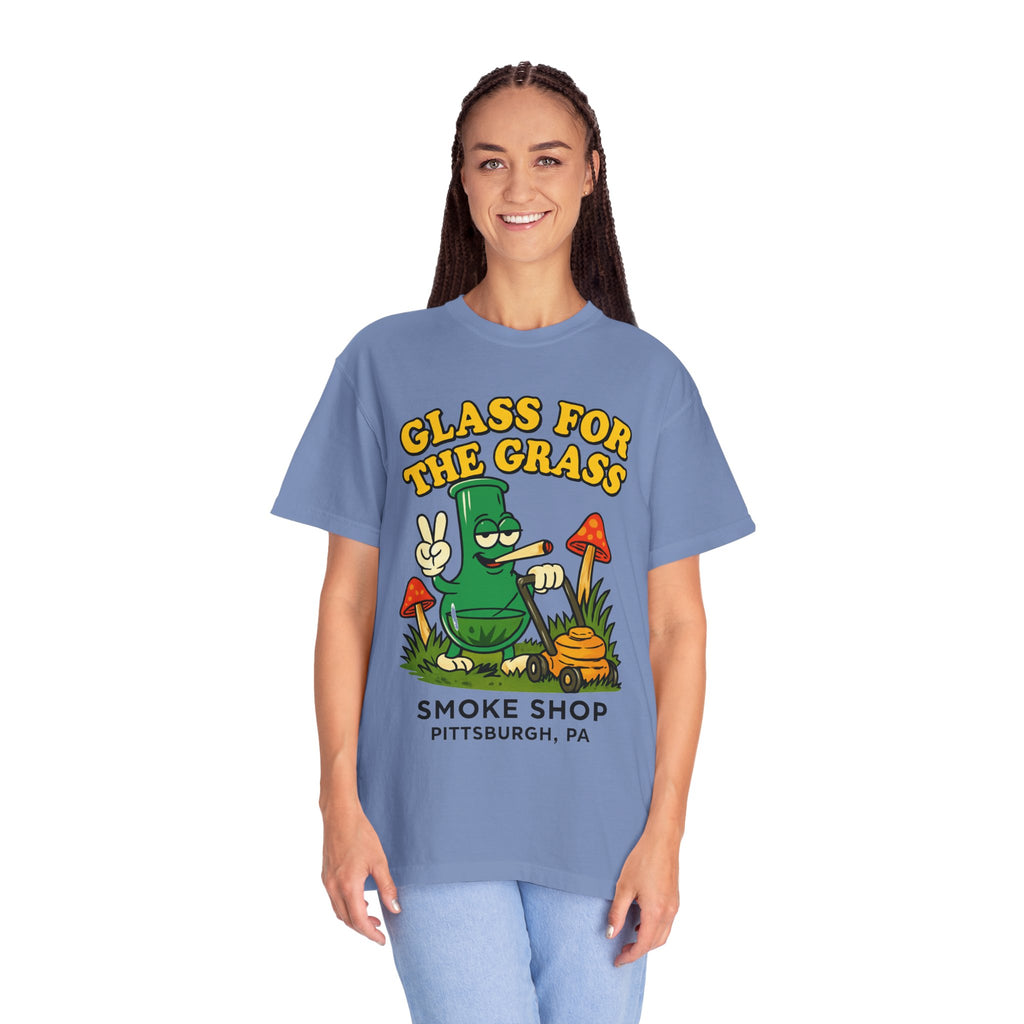 Grassy Mowing Lawn Unisex Garment-Dyed T-shirt