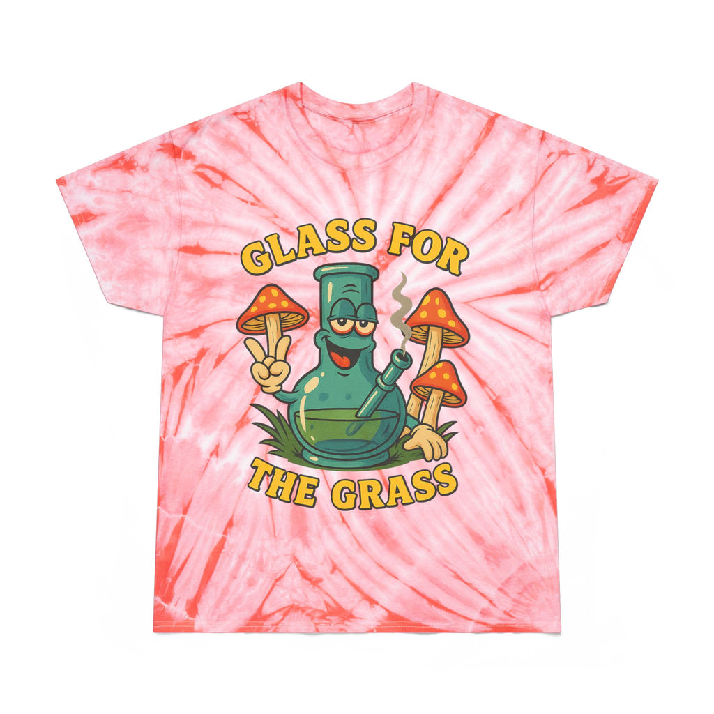 Tie-Dye Tee — "Glass for the Grass" Graphic T-Shirt