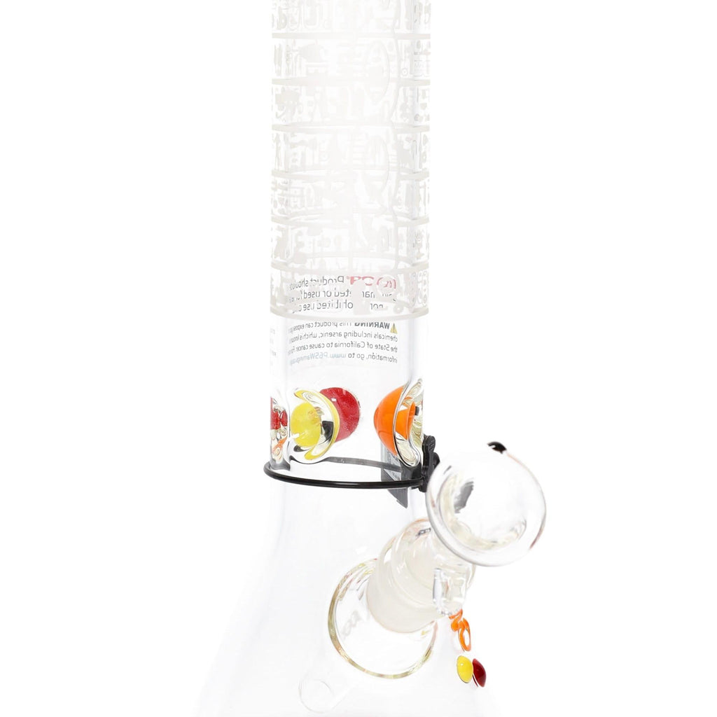 ROOR 12" Frosted Beaker Bong with Multicolor Ice Pinch – Glass-on-Glass