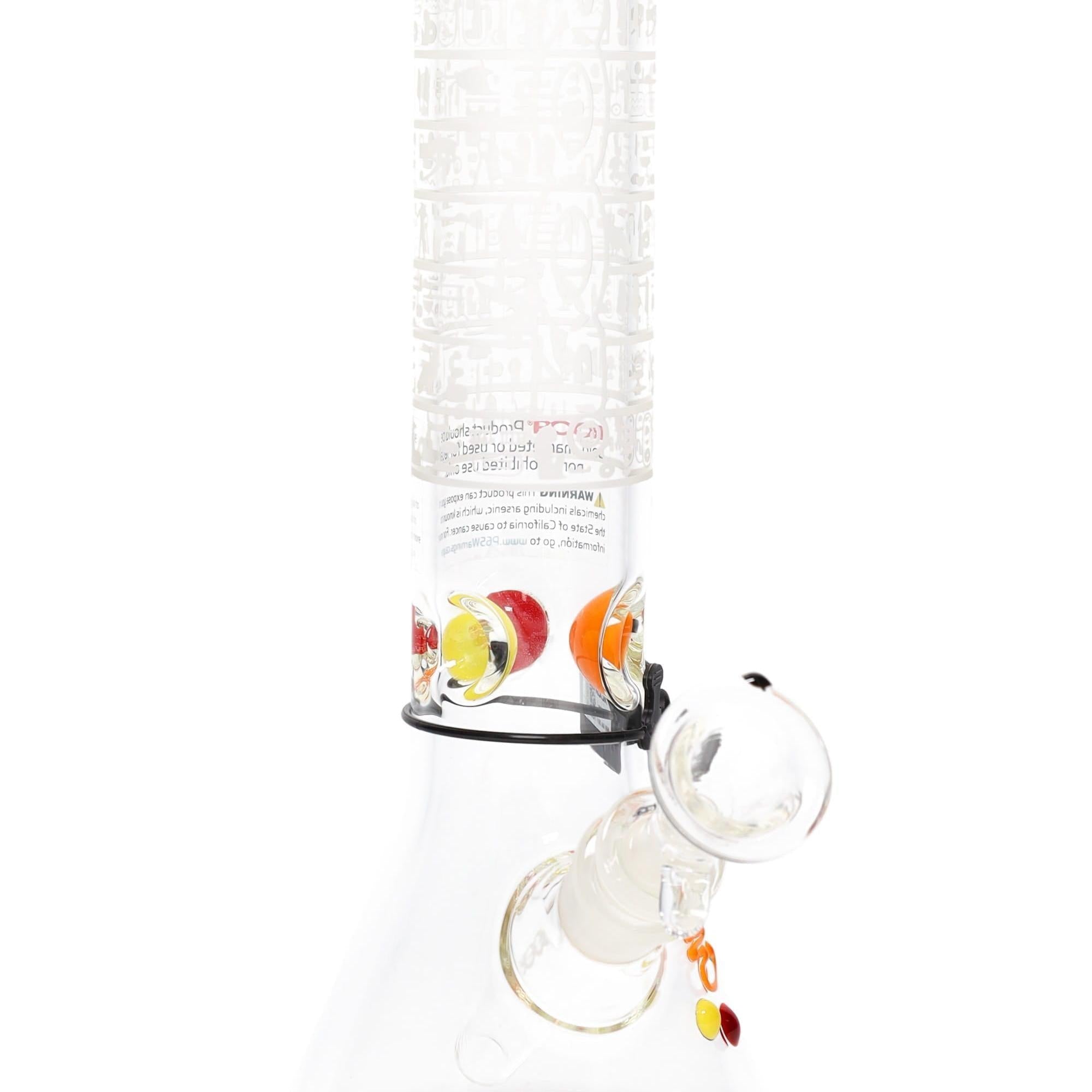 ROOR 12" Frosted Beaker Bong with Multicolor Ice Pinch – Glass-on-Glass
