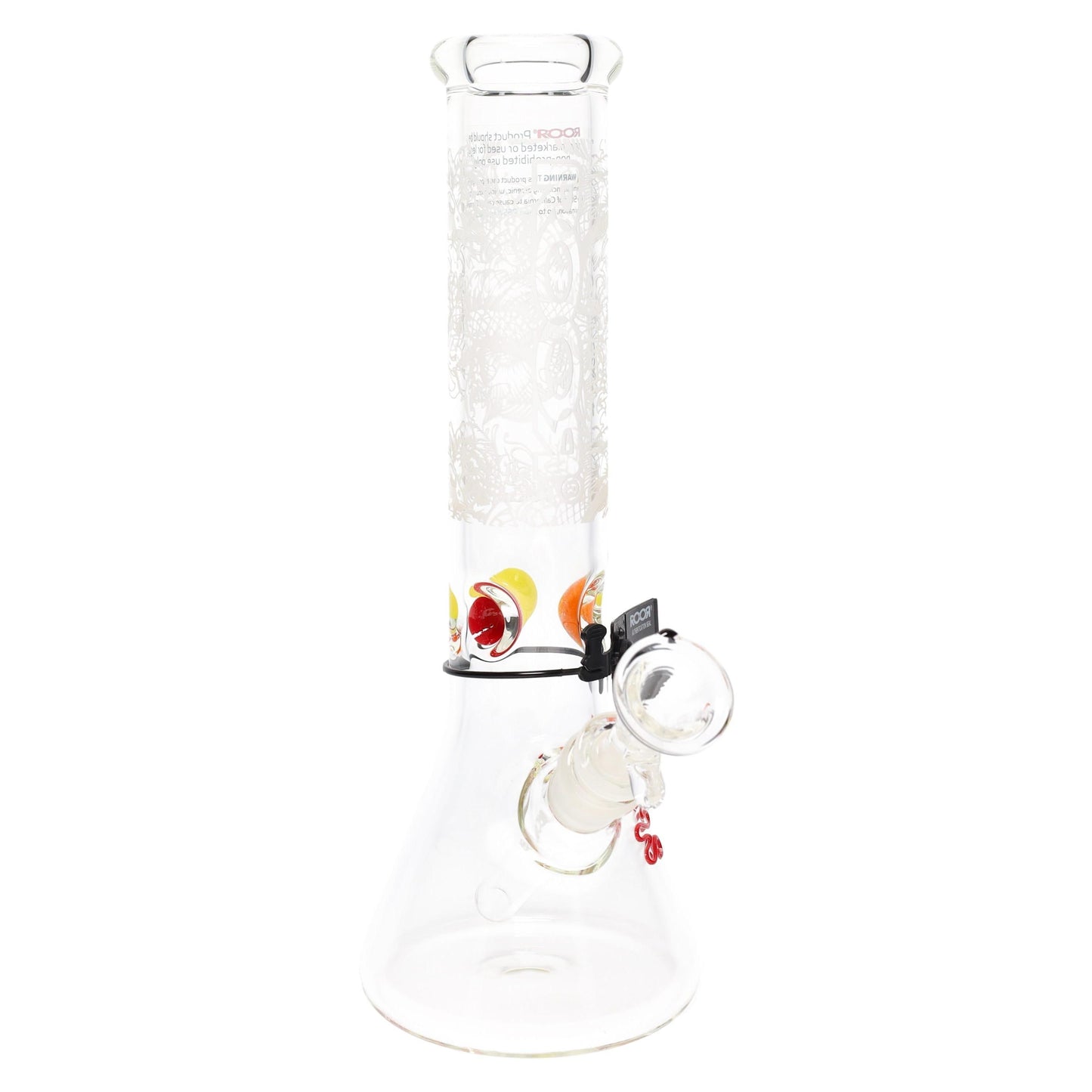 ROOR 12" Frosted Beaker Bong with Multicolor Ice Pinch – Glass-on-Glass
