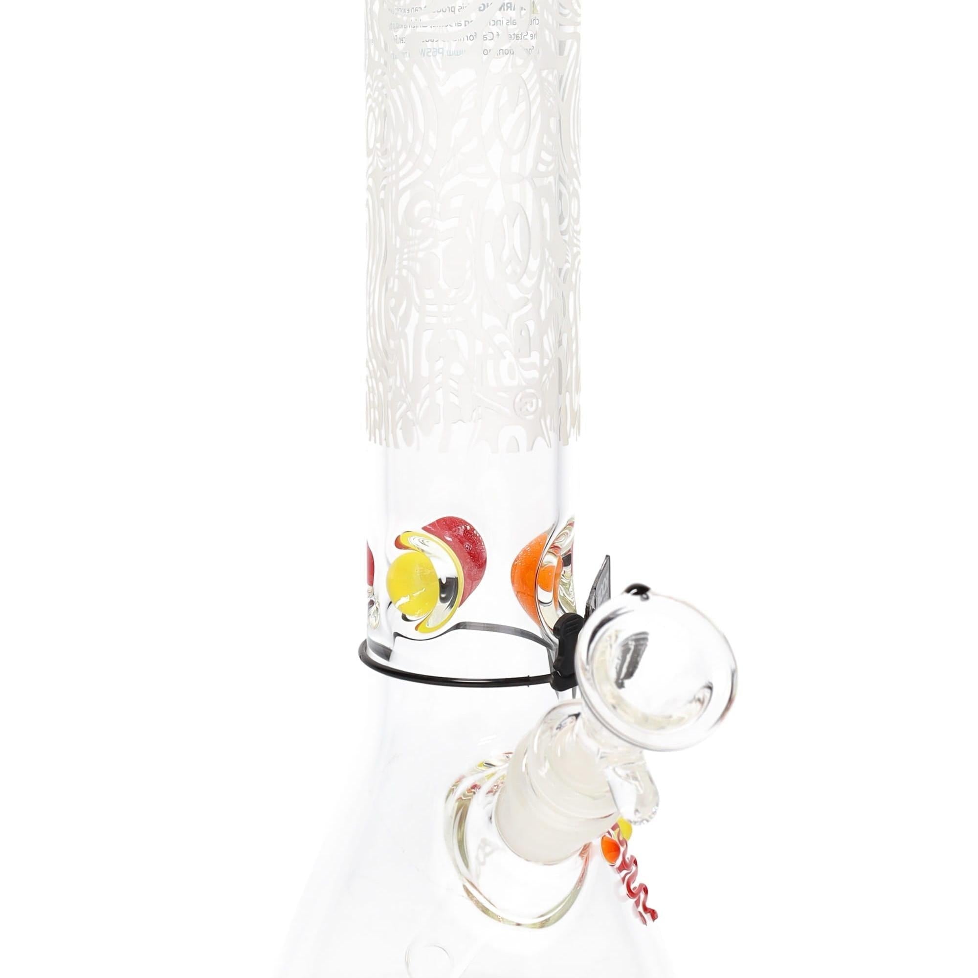 ROOR 12" Frosted Beaker Bong with Multicolor Ice Pinch – Glass-on-Glass