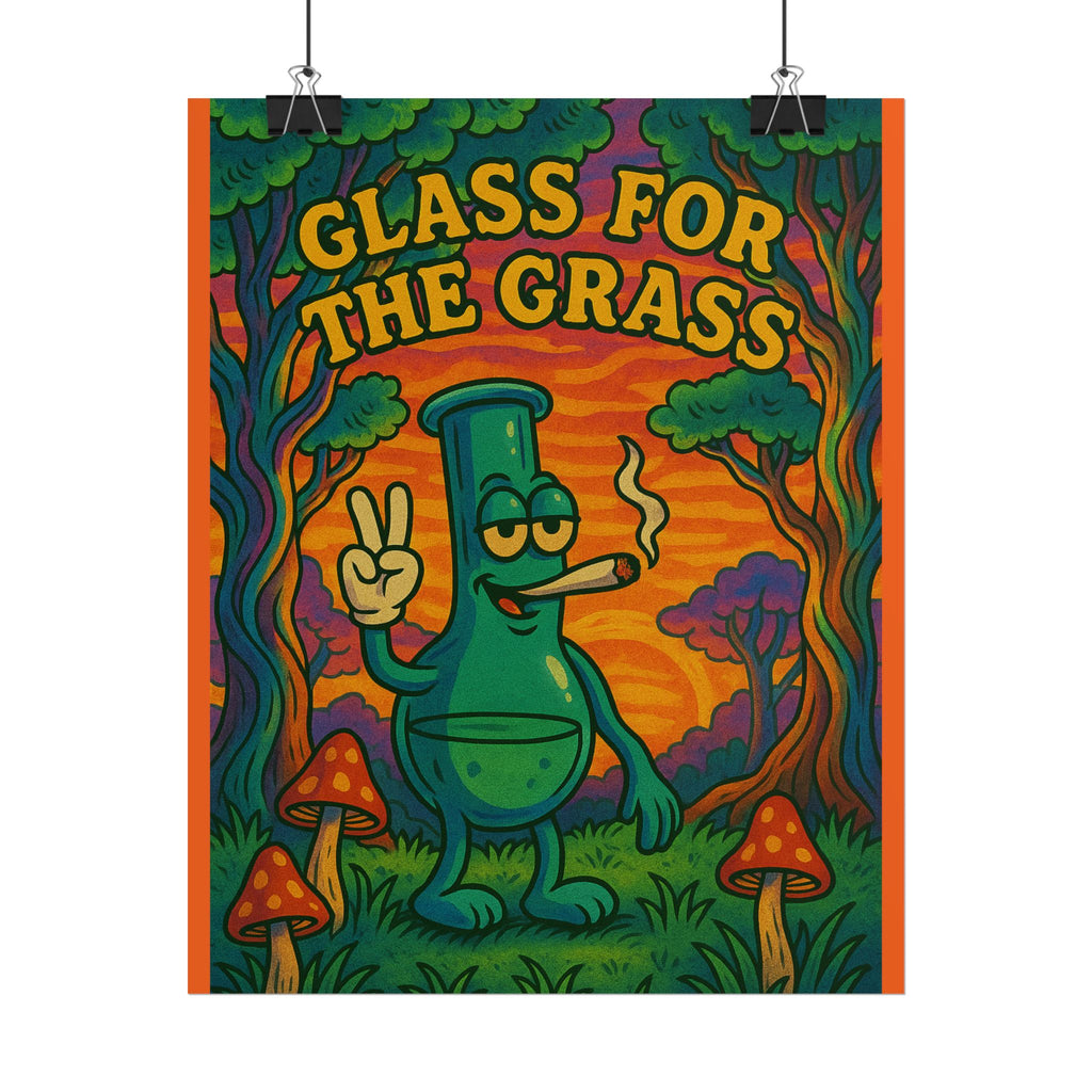 Rolled Poster — "Glass for the Grass" Psychedelic Bong Art Print