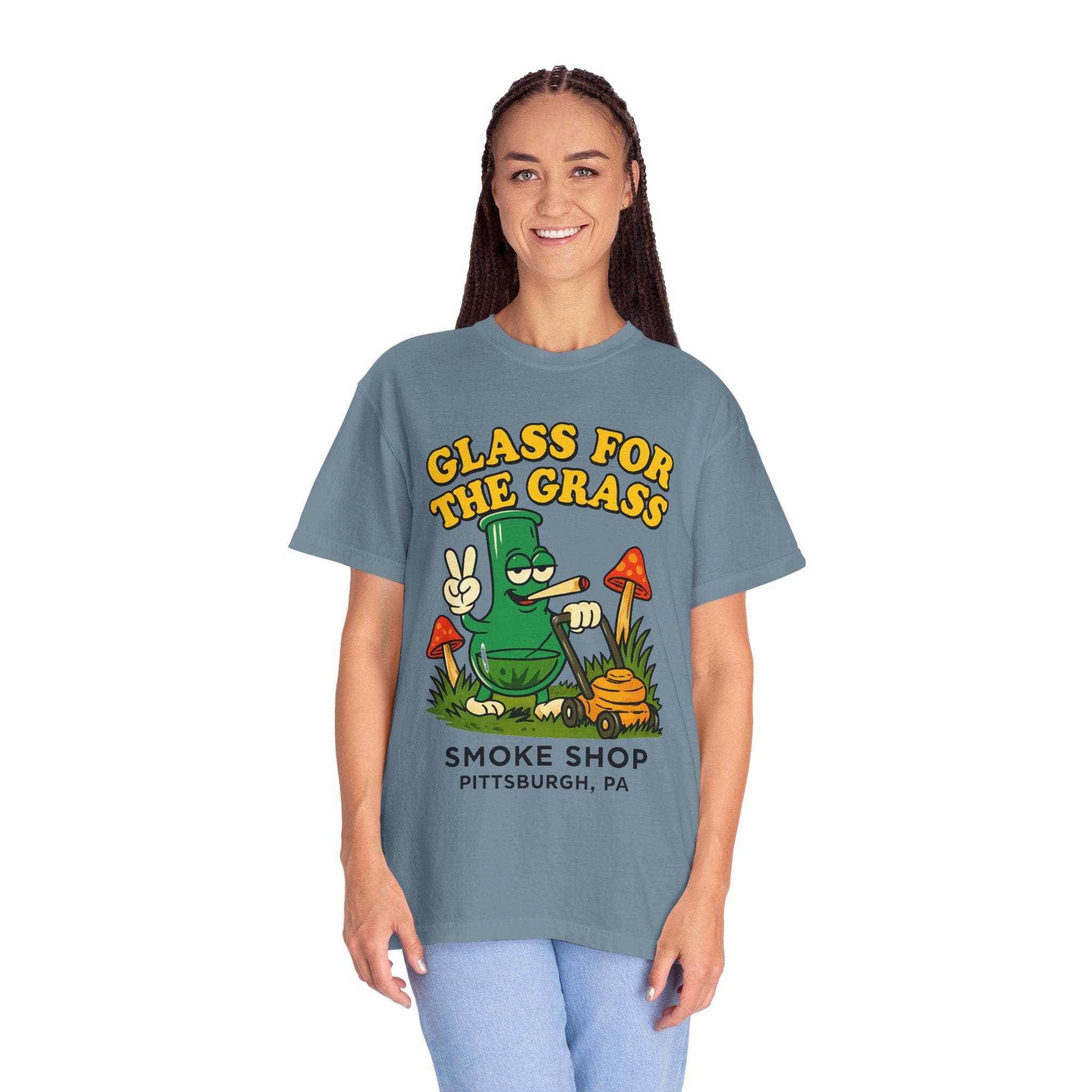 Grassy Mowing Lawn Unisex Garment-Dyed T-shirt
