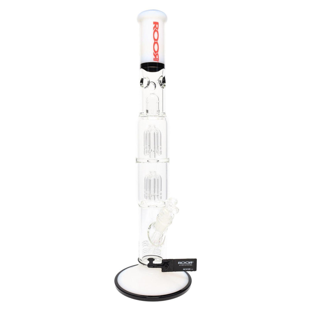 ROOR Tech 17" Multicolor Straight Tube – Double Tree Percs, Ice Pinch, Glass-on-Glass