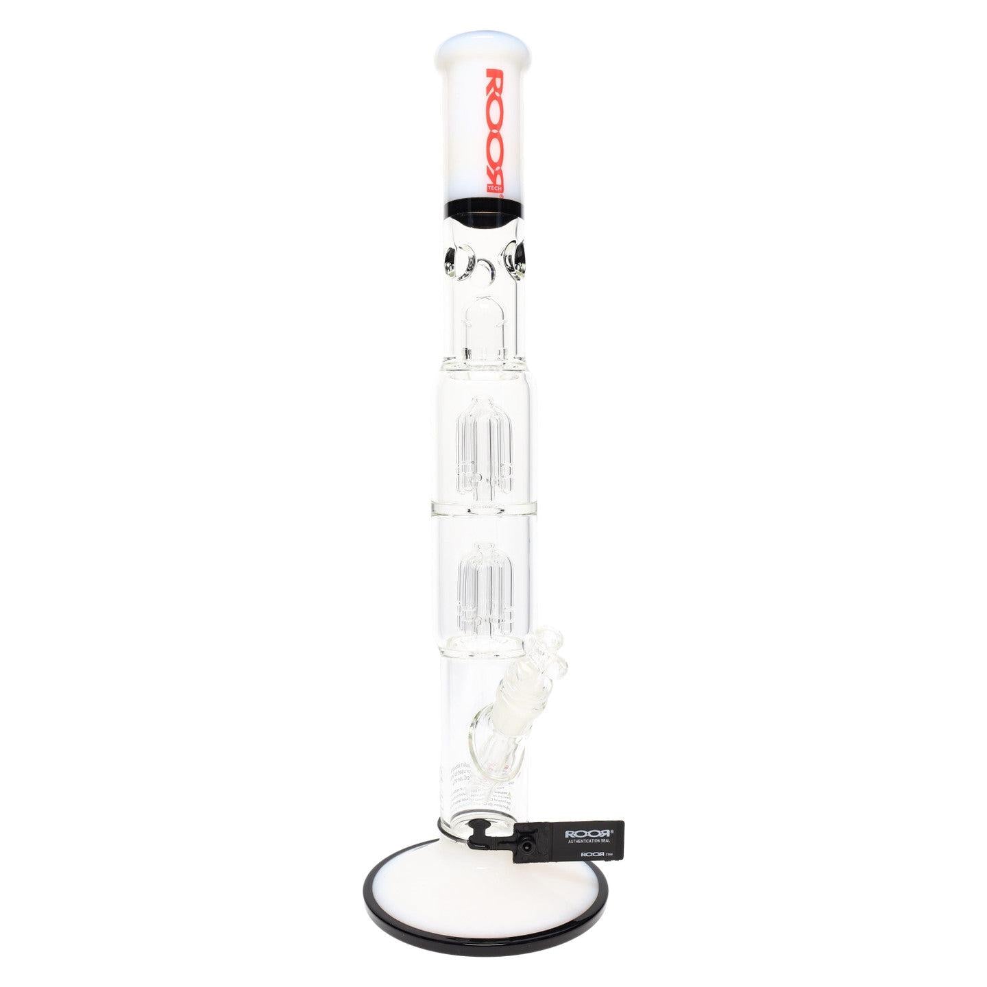 ROOR Tech 17" Multicolor Straight Tube – Double Tree Percs, Ice Pinch, Glass-on-Glass