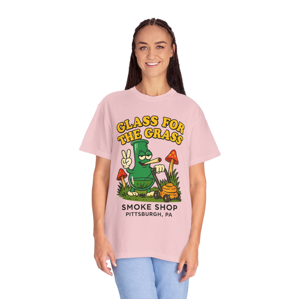 Grassy Mowing Lawn Unisex Garment-Dyed T-shirt