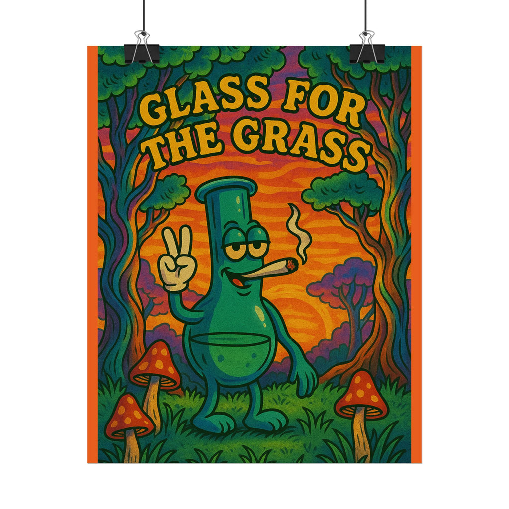 Rolled Poster — "Glass for the Grass" Psychedelic Bong Art Print
