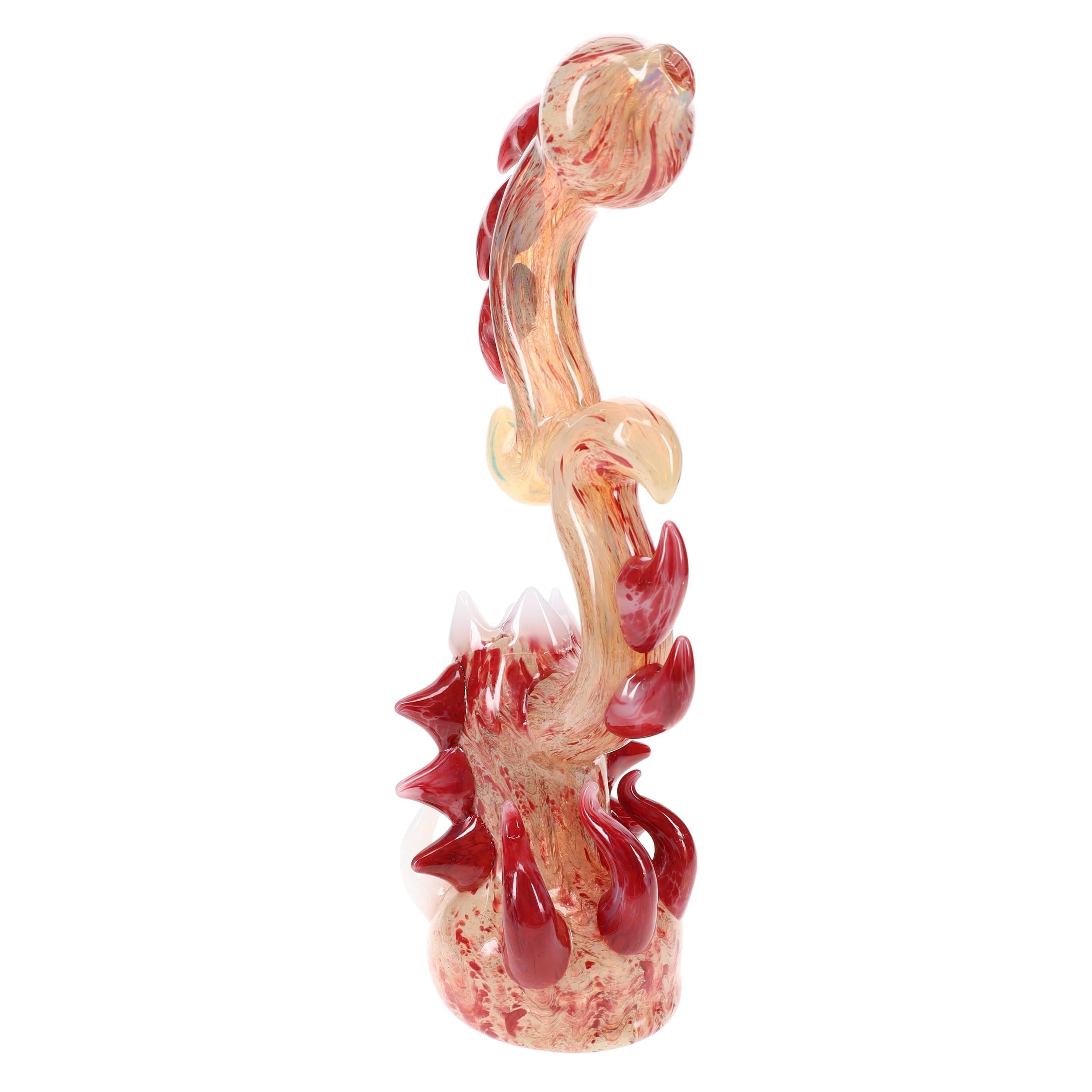Glass Eyeball Sherlock Bubbler “Bloodshot Beast” – Silver Fumed – 9″ – Assorted Colors