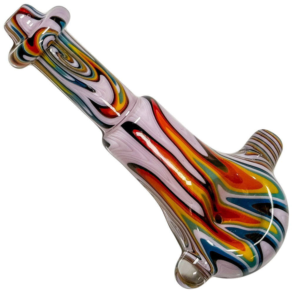 Crush Colorful Crayon Hand Pipe 4.5" - Carbureted Borosilicate Glass