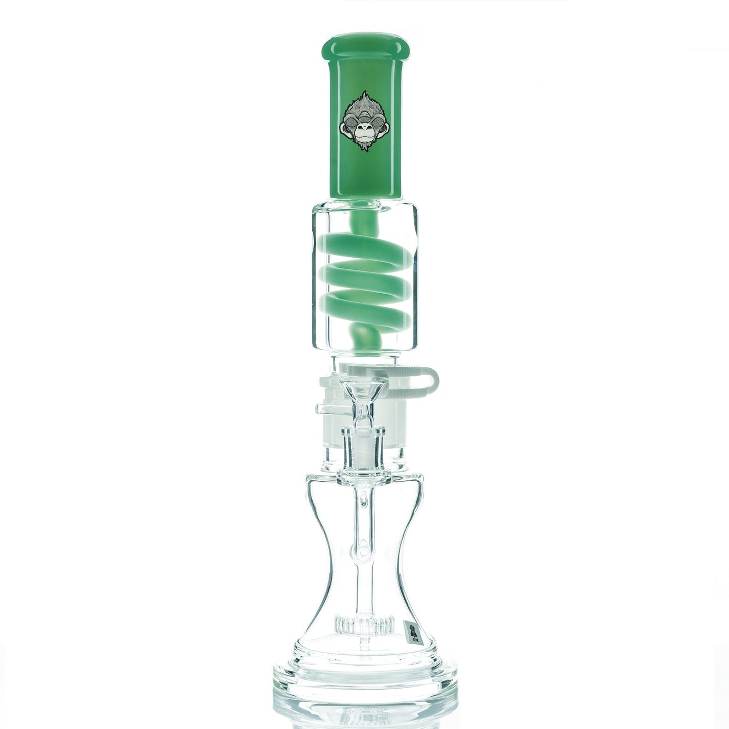 AFM Glass 14" Shower Head Glass Freezable Coil Bong