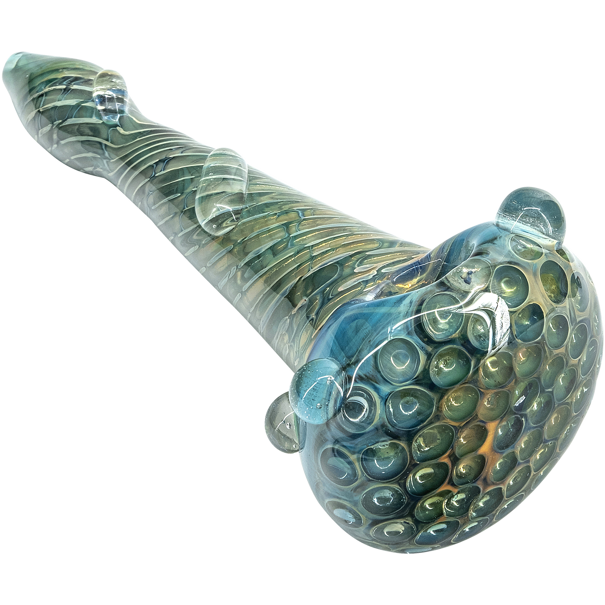 The "Abyss" Oil-Drop Honeycomb Head Glass Spoon Pipes