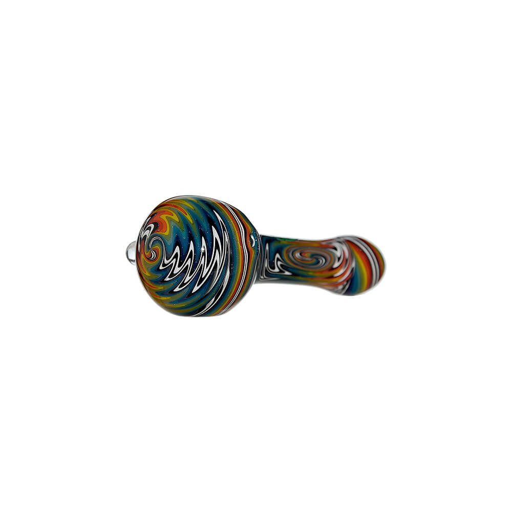 EXTENDED WIGWAG SPOON PIPE WITH BEAR EMBLEM