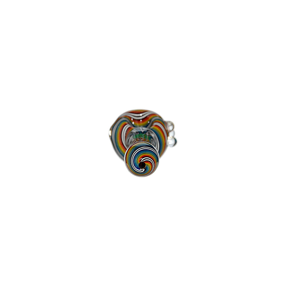 EXTENDED WIGWAG SPOON PIPE WITH BEAR EMBLEM