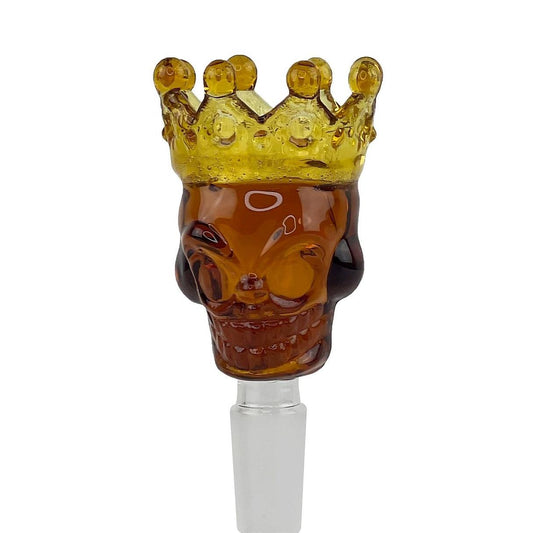 Skull & Crown Glass Bong Bowl - 14mm