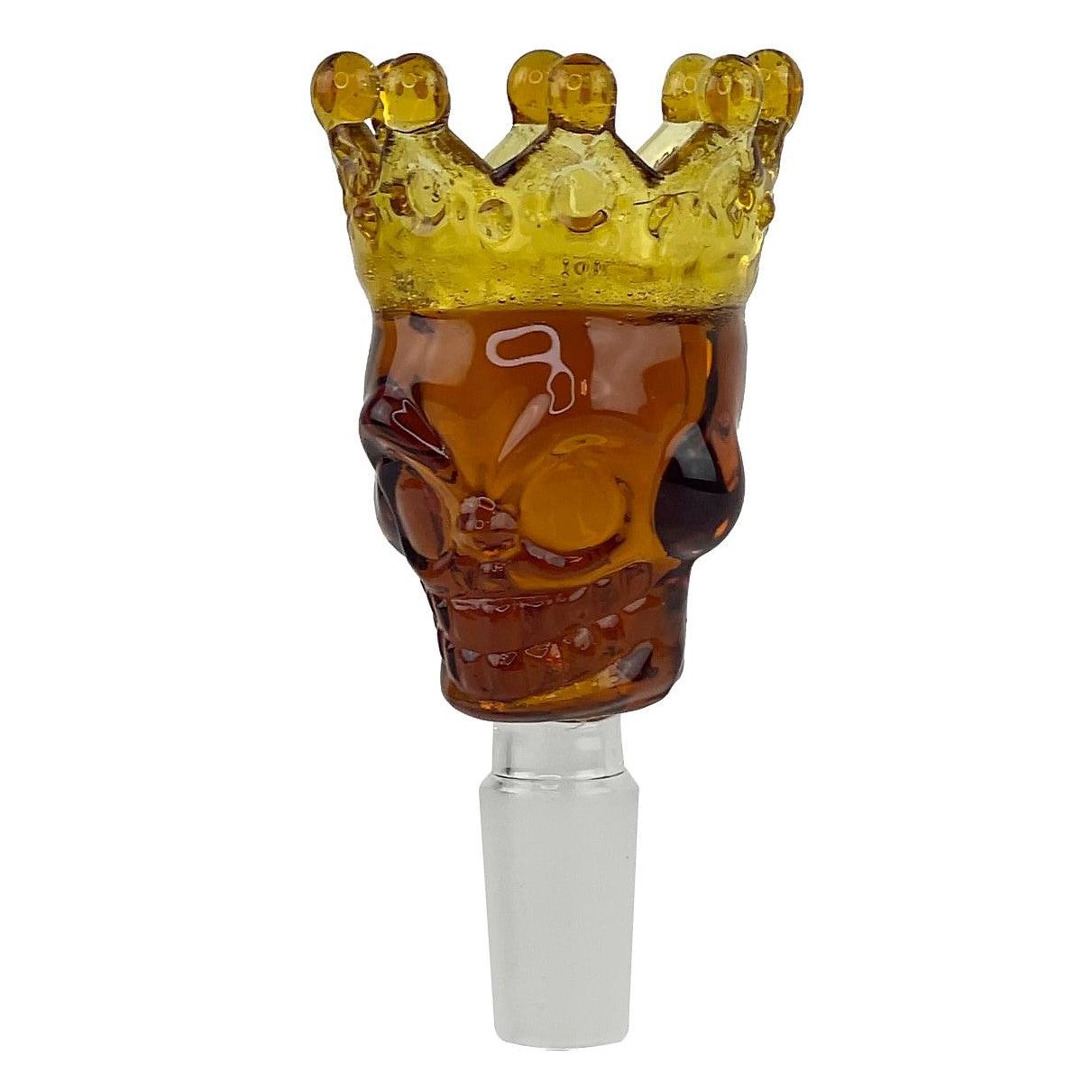 Skull & Crown Glass Bong Bowl - 14mm