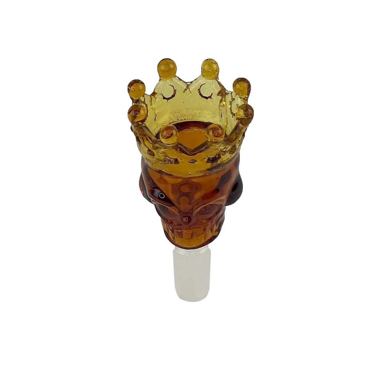 Skull & Crown Glass Bong Bowl - 14mm