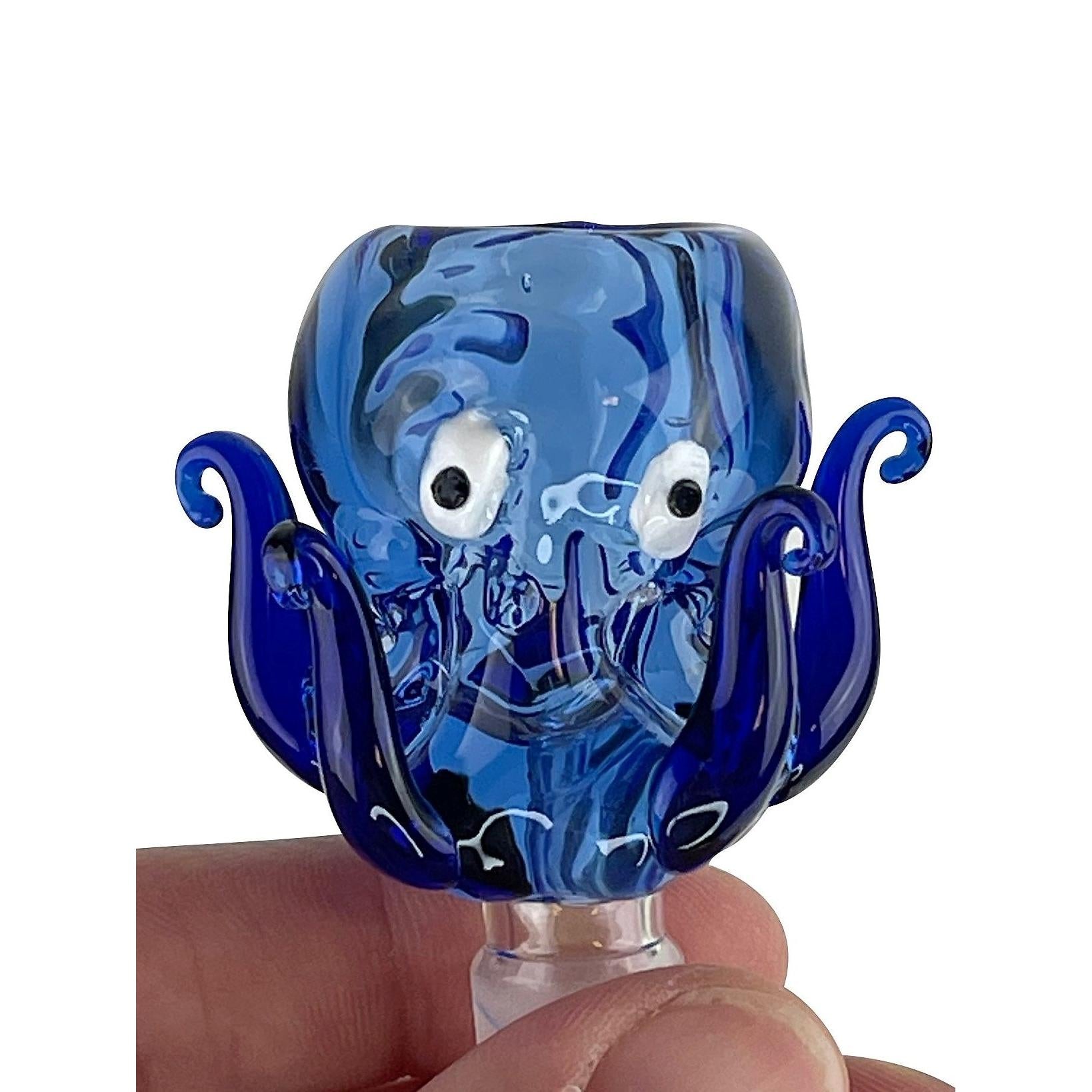 Blue Octopus Glass Bong Bowl - 14mm