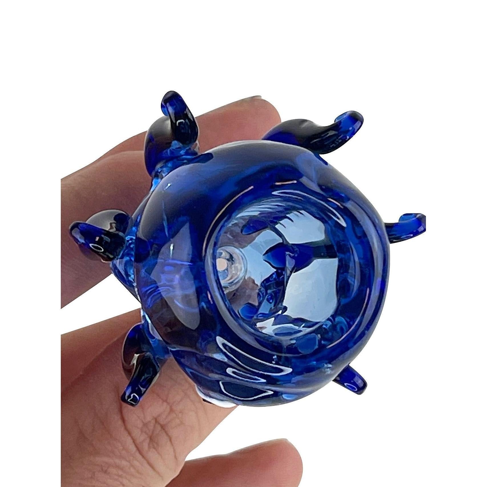 Blue Octopus Glass Bong Bowl - 14mm