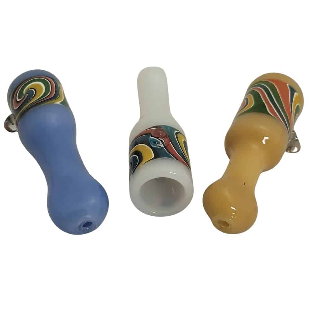 4″ Swirl-Worked Glass Chillum