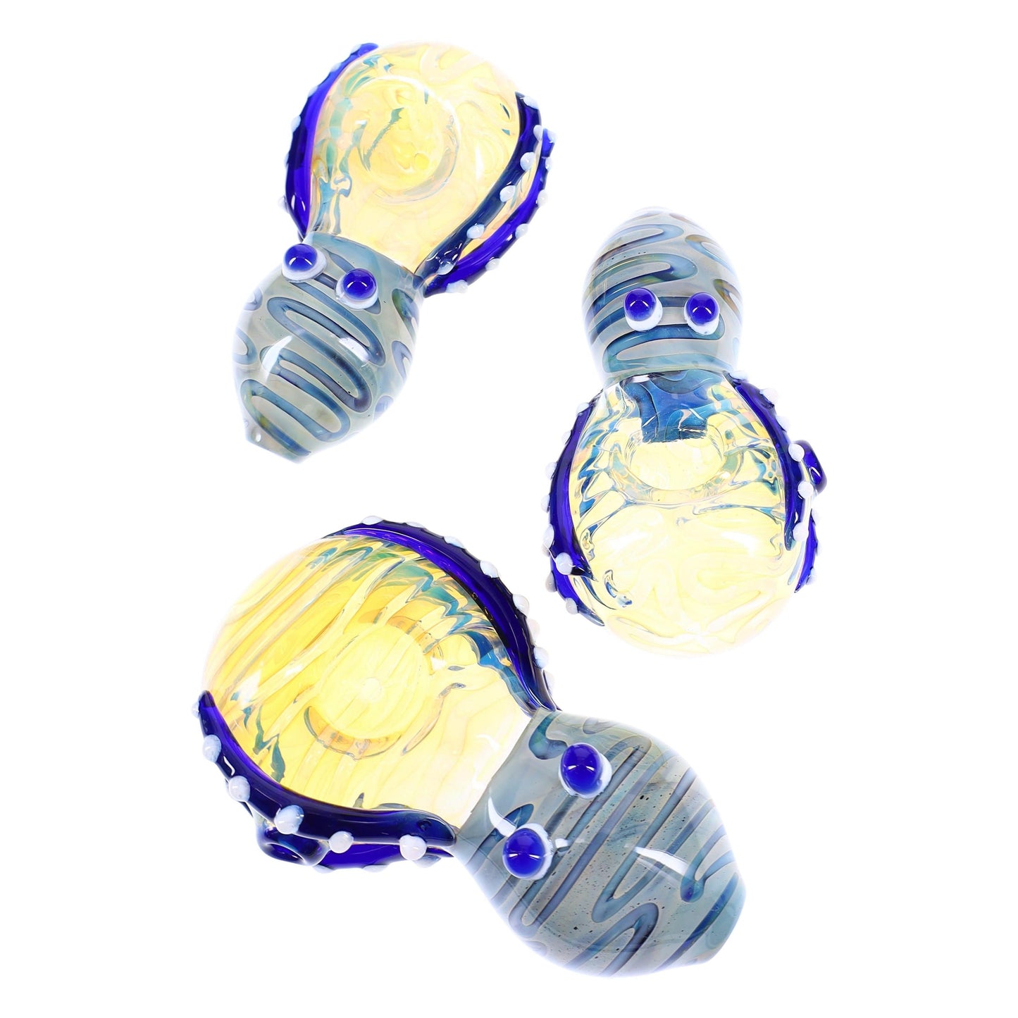 Silver Fumed Octopus Glass Spoon “Sea Squish” – 4″ – Assorted Colors