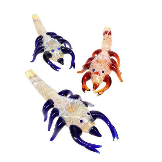 Color-Changing Raked Glass Scorpion Hand Pipe “Night Stinger” – Assorted