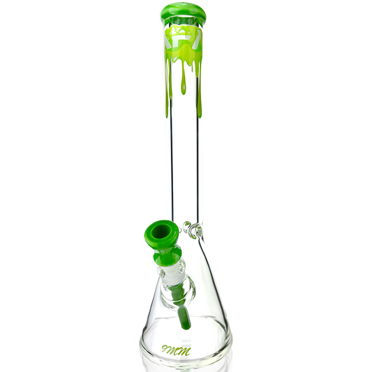 18" AFM Drippy Clear 9mm Glass Beaker + Ash Catcher Bundle