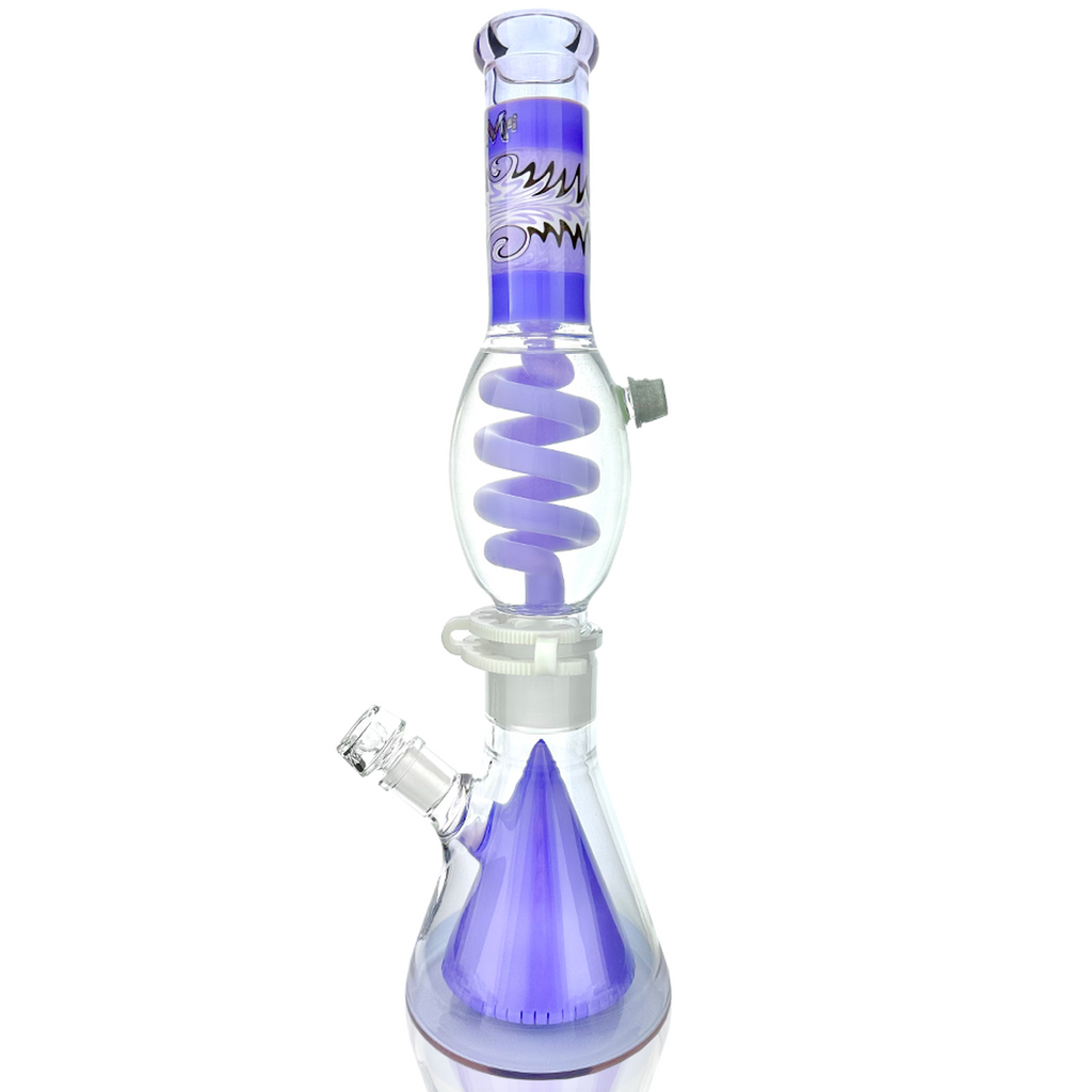 AFM Glass 16" Reversal UFO Pyramid Freezable Coil Glass Beaker Bong