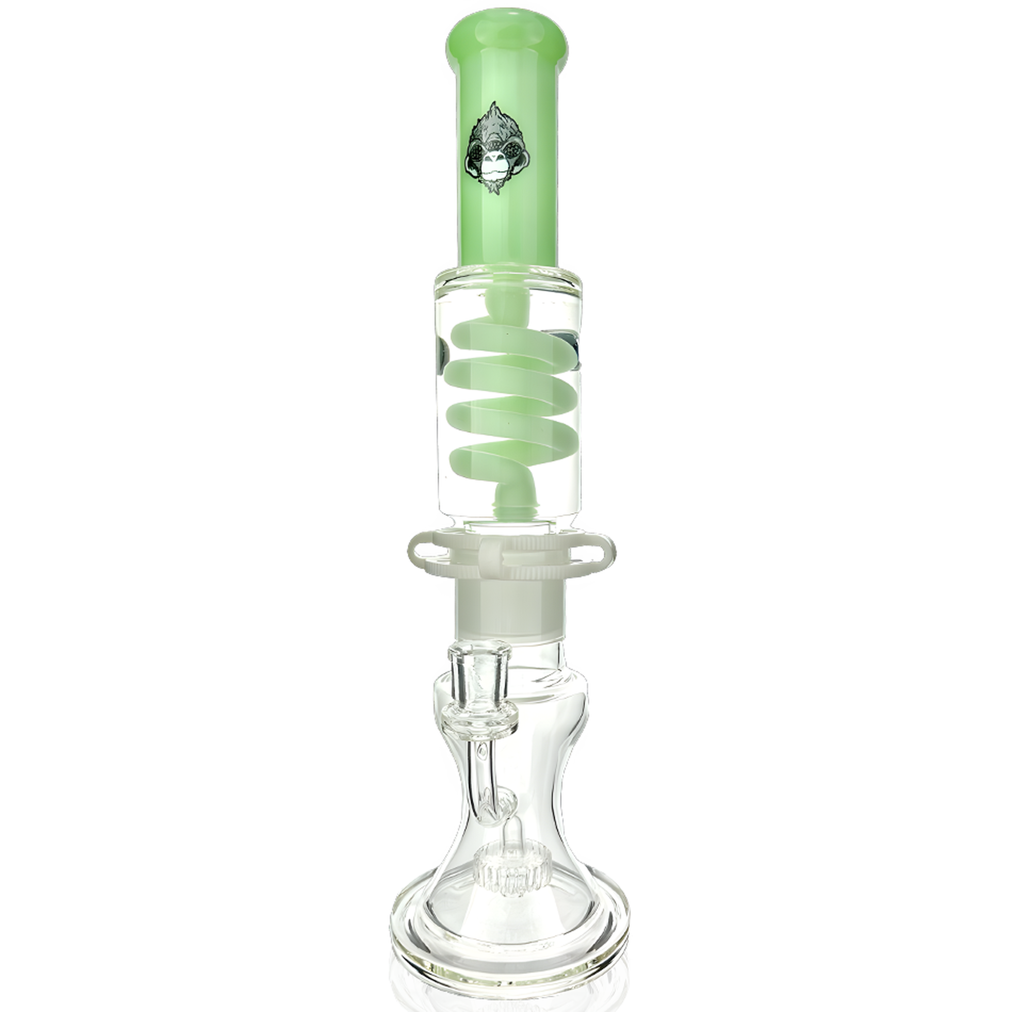 AFM Glass 14" Shower Head Glass Freezable Coil Bong