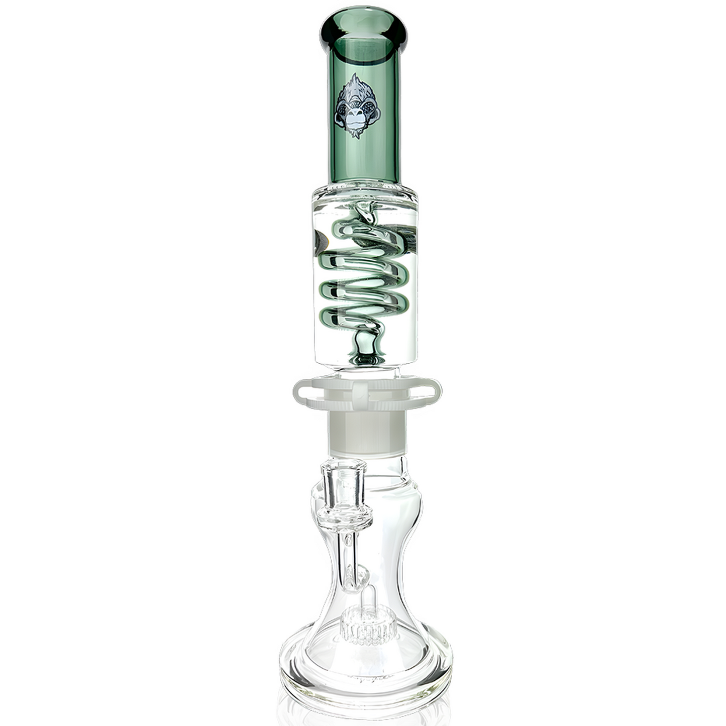 AFM Glass 14" Shower Head Glass Freezable Coil Bong