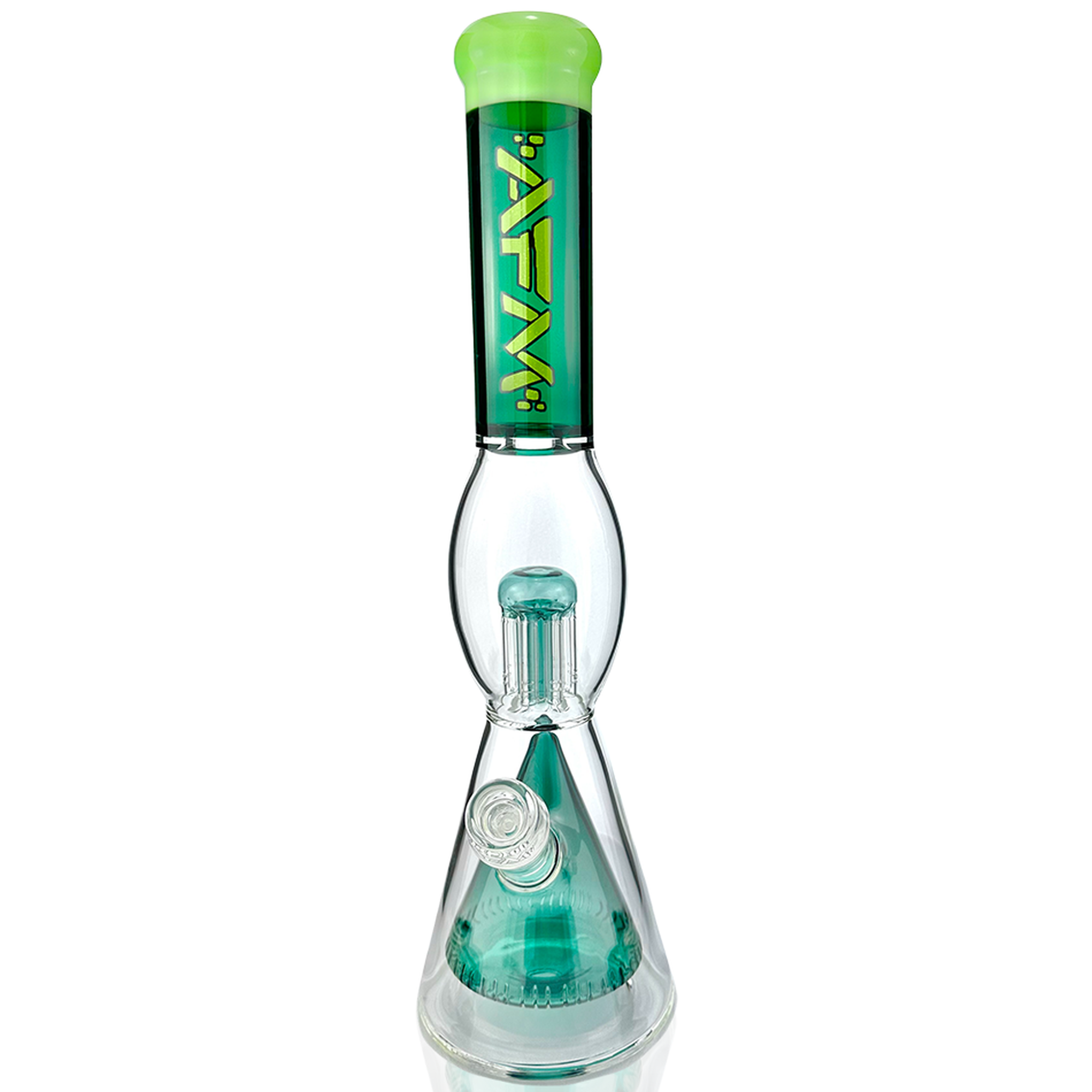 16" AFM Glass UFO Pyramid Perc Glass Beaker Bong