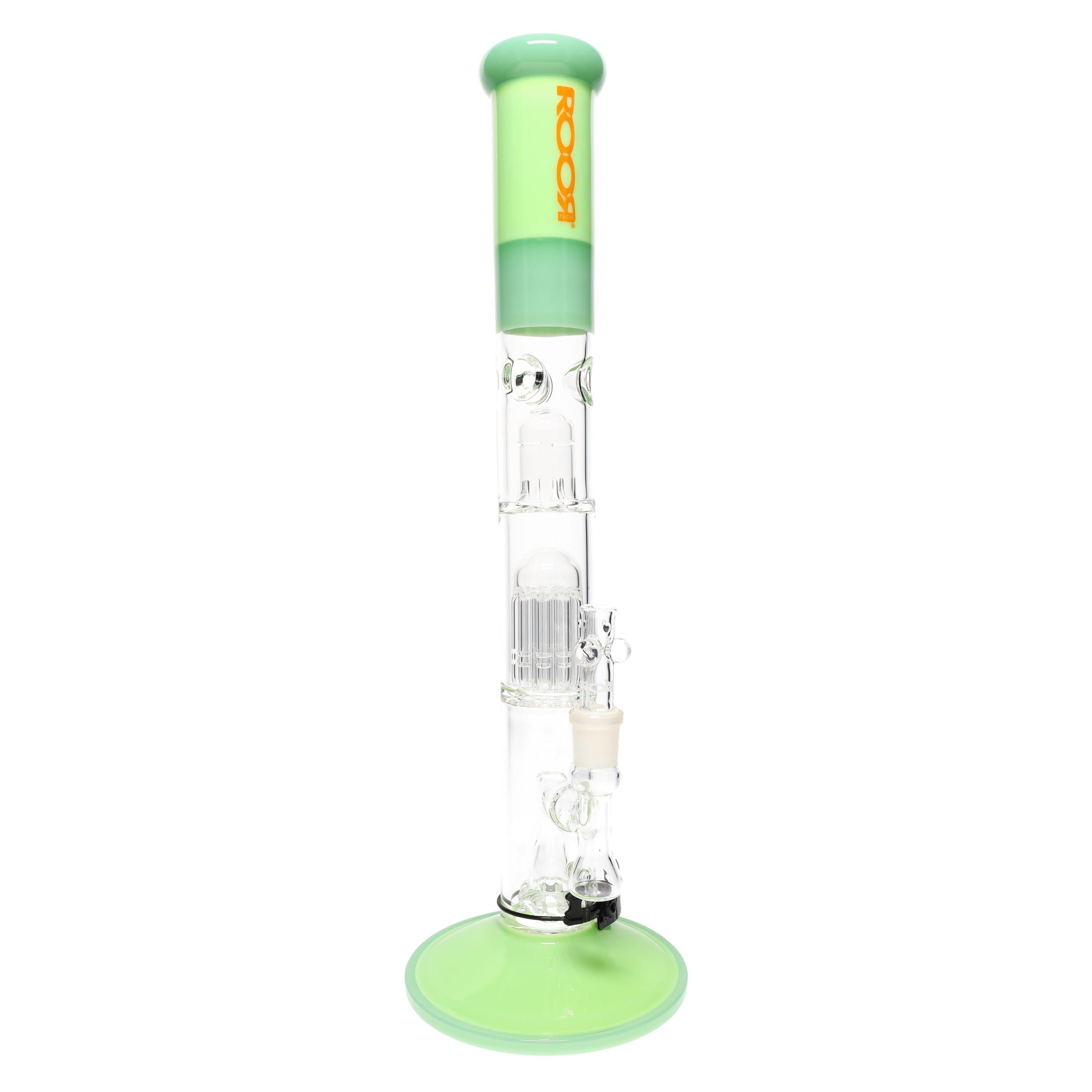 ROOR Tech Stemless Multicolor Straight Tube Bong – Multi Percs – 18″ – 5 mm