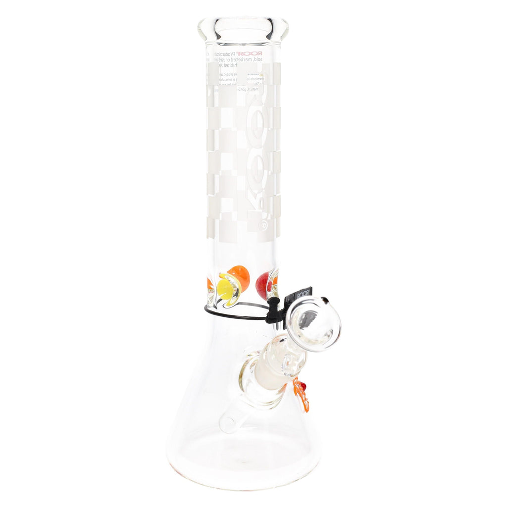 ROOR 12" Frosted Beaker Bong with Multicolor Ice Pinch – Glass-on-Glass